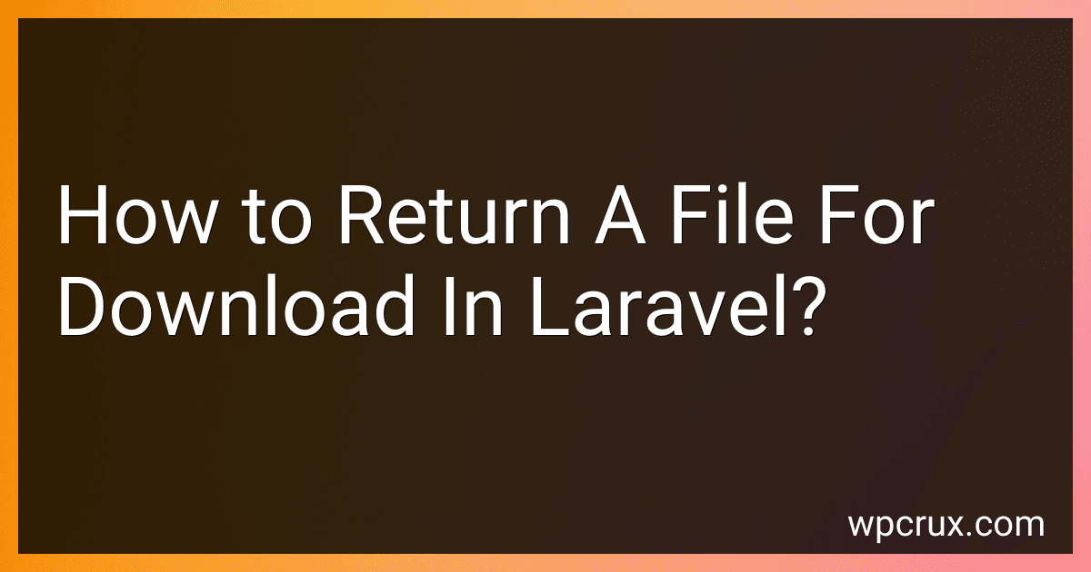 How to Return A File For Download In Laravel? image