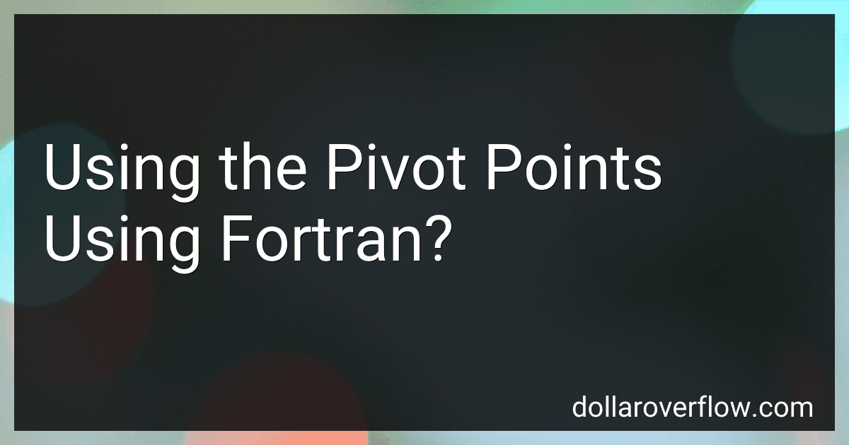 Using the Pivot Points Using Fortran? image