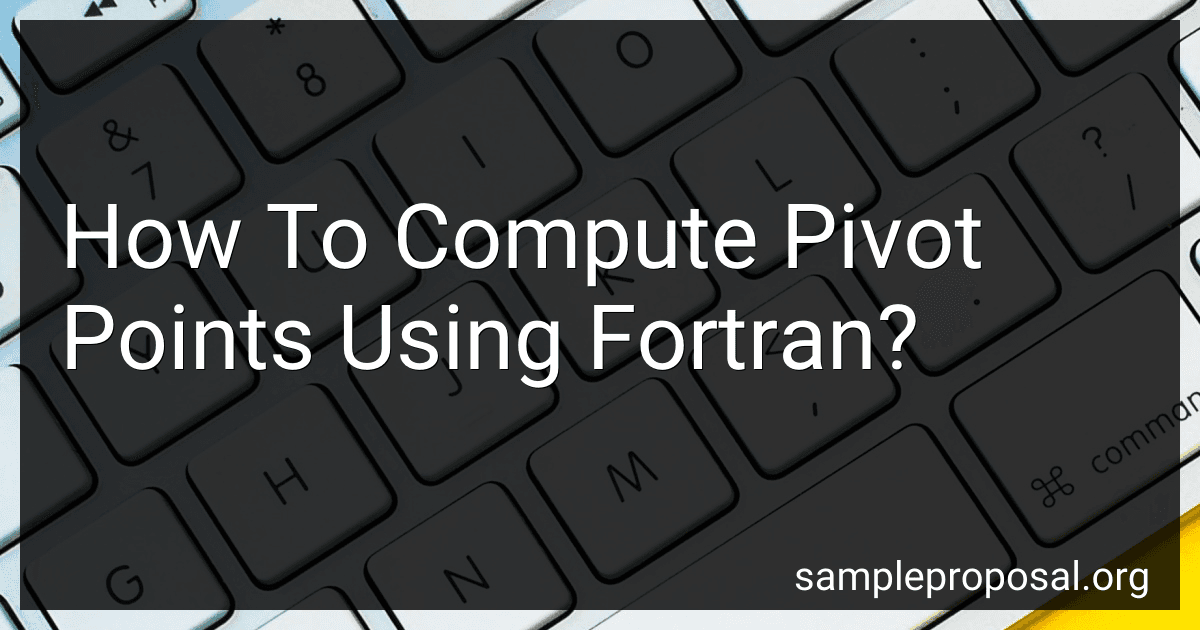 How To Compute Pivot Points Using Fortran? image