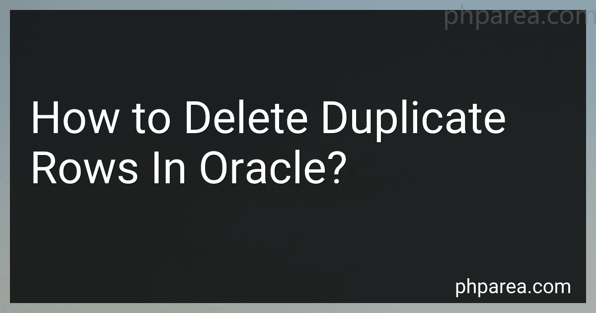 How to Delete Duplicate Rows In Oracle? image