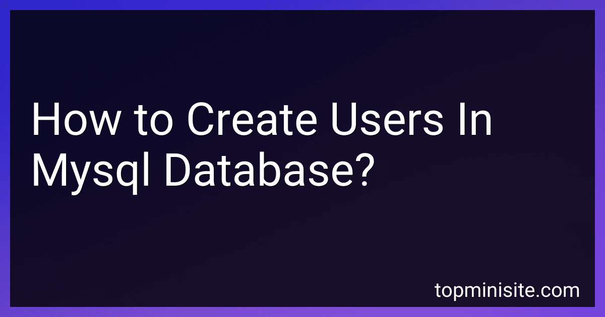 How to Create Users In Mysql Database? image