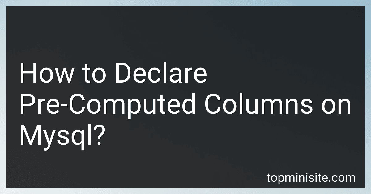 How to Declare Pre-Computed Columns on Mysql? image