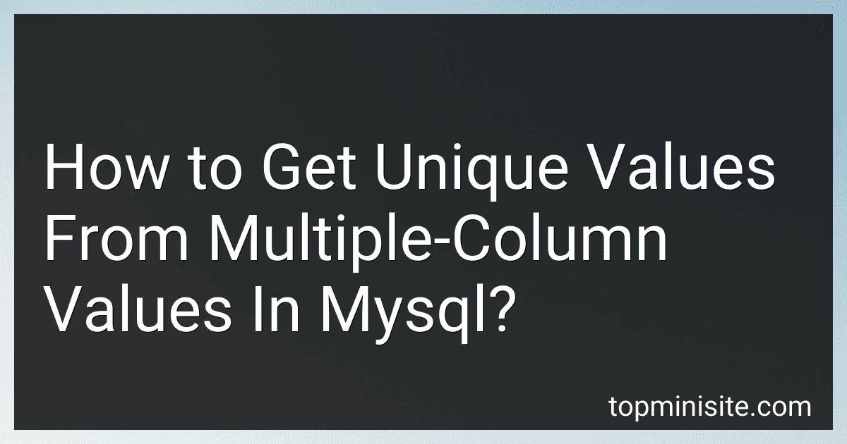 How to Get Unique Values From Multiple-Column Values In Mysql? image