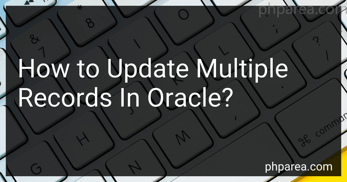 How to Update Multiple Records In Oracle? image