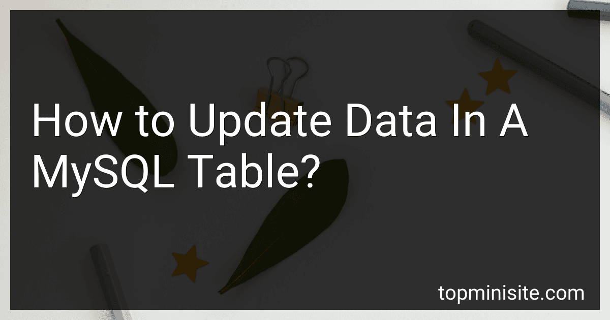 How to Update Data In A MySQL Table? image