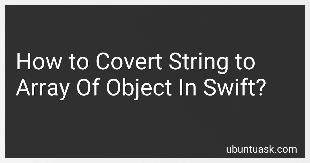 How to Covert String to Array Of Object In Swift? image