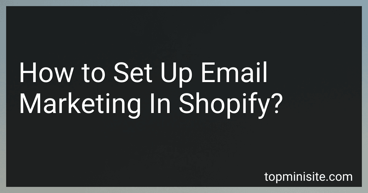 How to Set Up Email Marketing In Shopify? image