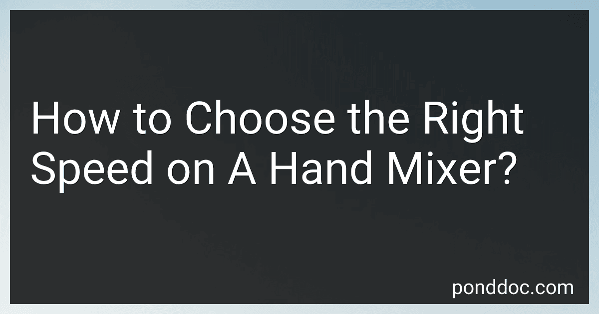 How to Choose the Right Speed on A Hand Mixer? image
