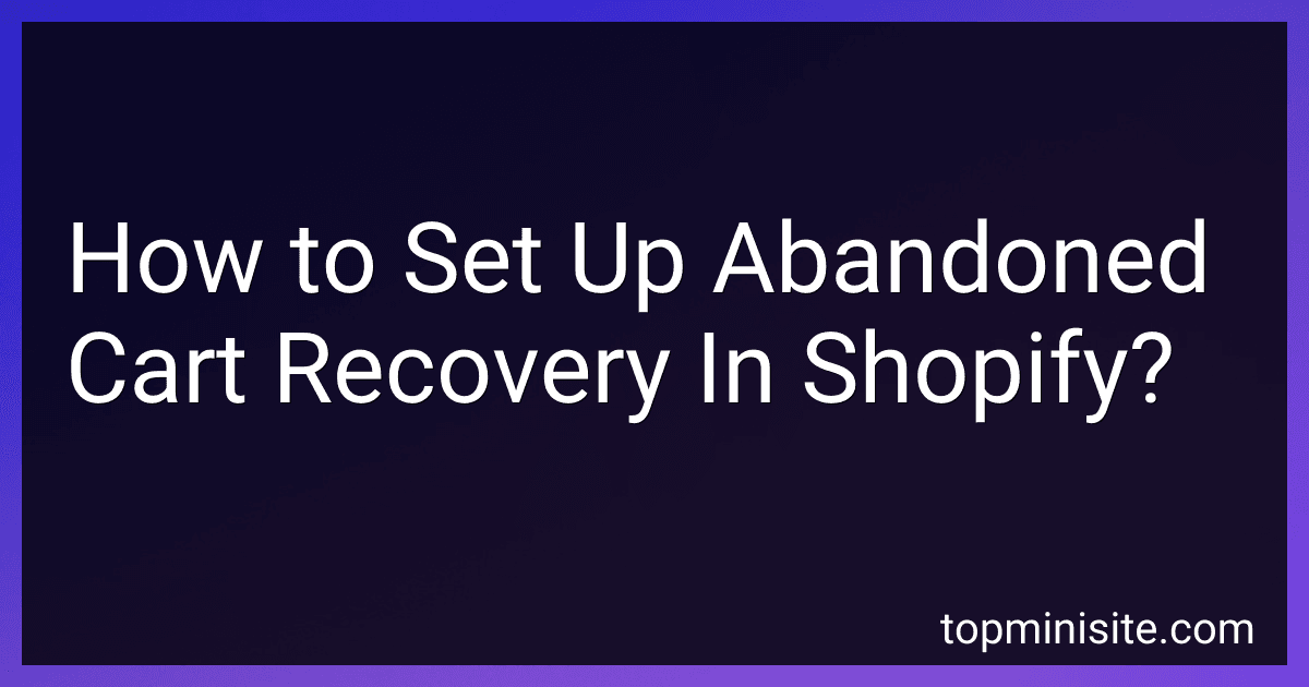 How to Set Up Abandoned Cart Recovery In Shopify? image
