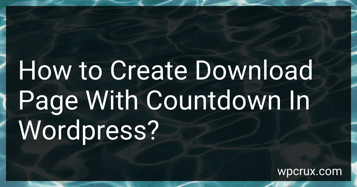 How to Create Download Page With Countdown In Wordpress? image