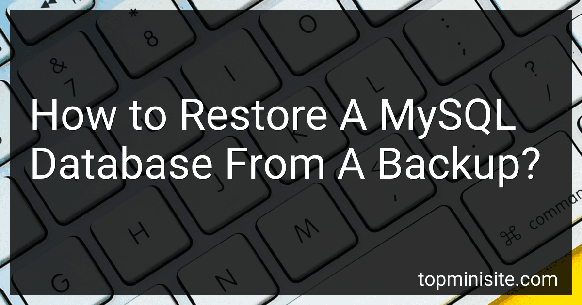 How to Restore A MySQL Database From A Backup? image