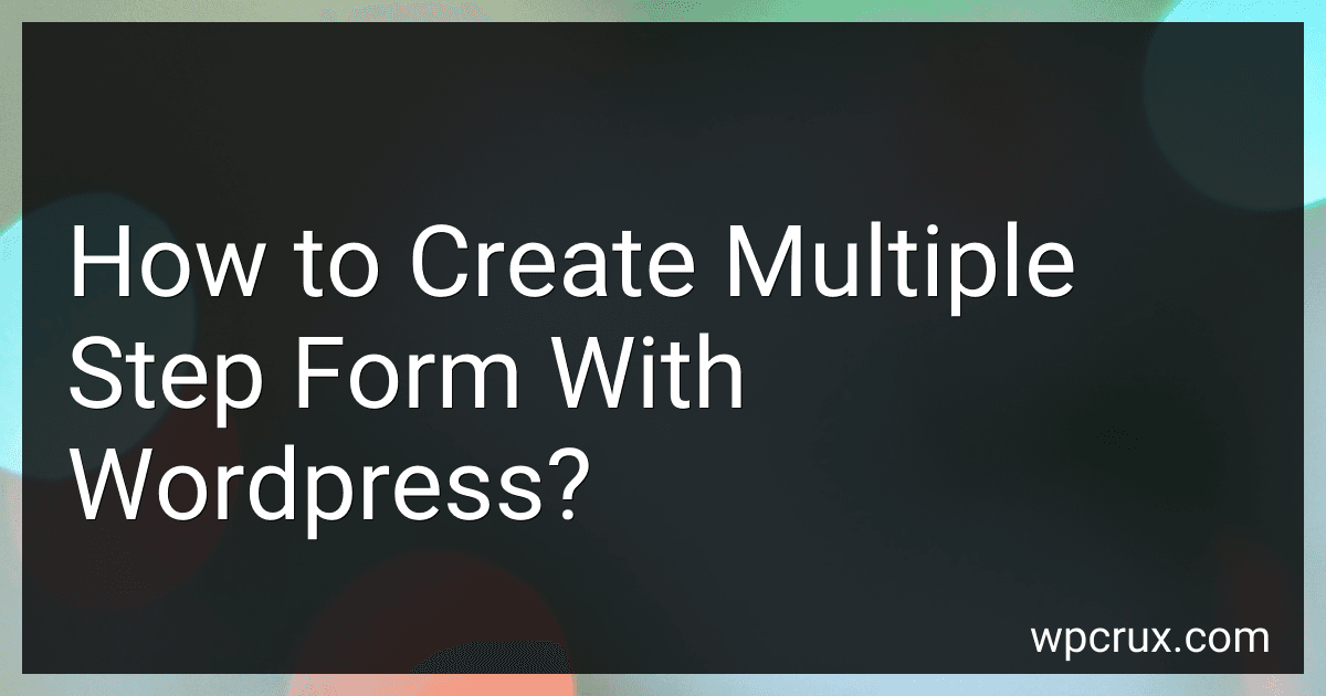 How to Create Multiple Step Form With Wordpress? image