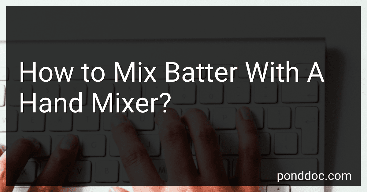 How to Mix Batter With A Hand Mixer? image