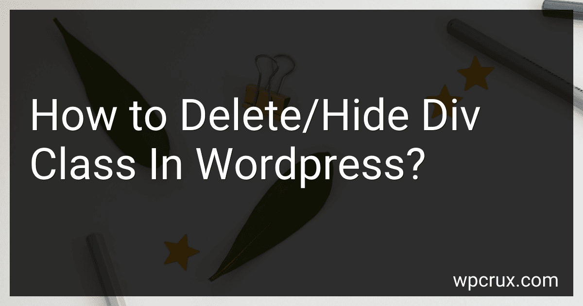 How to Delete/Hide Div Class In Wordpress? image