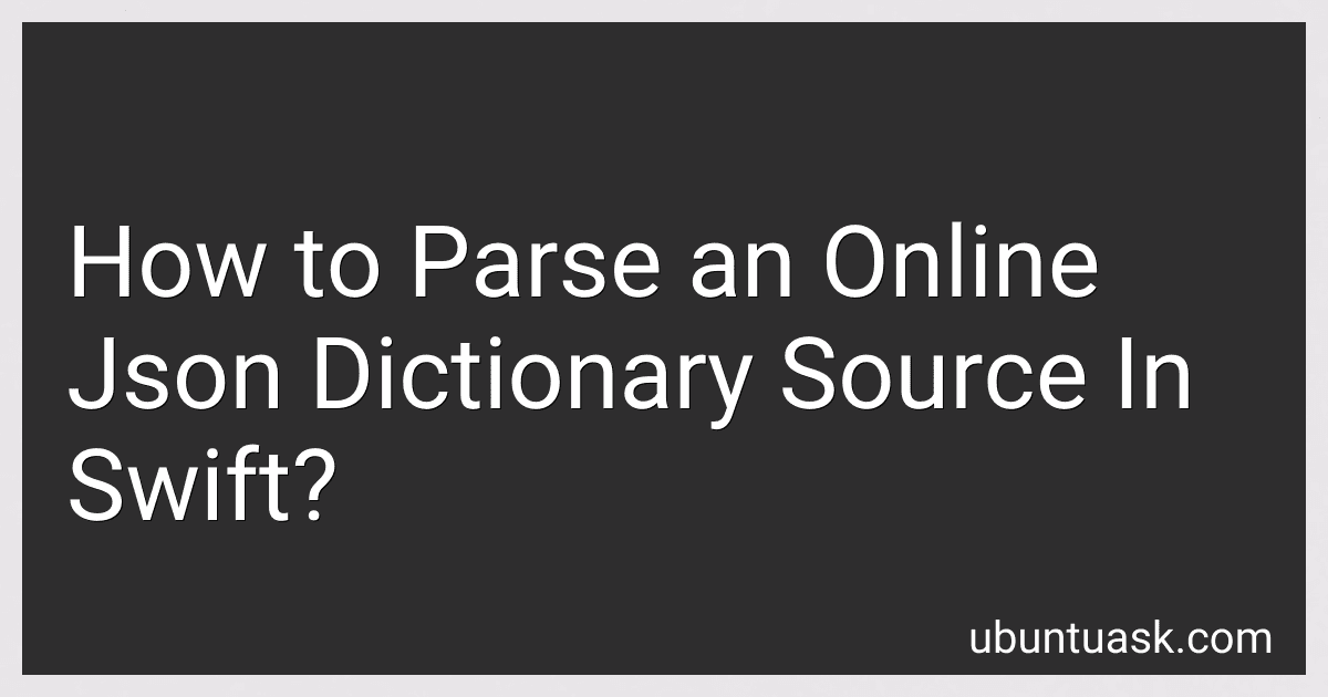 How to Parse an Online Json Dictionary Source In Swift? image