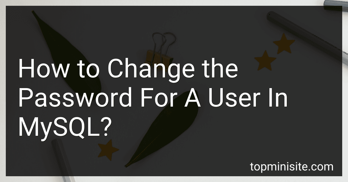 How to Change the Password For A User In MySQL? image