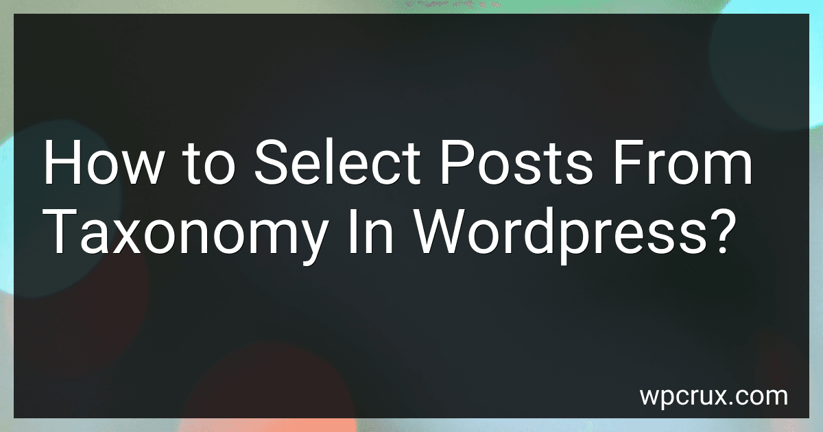How to Select Posts From Taxonomy In Wordpress? image