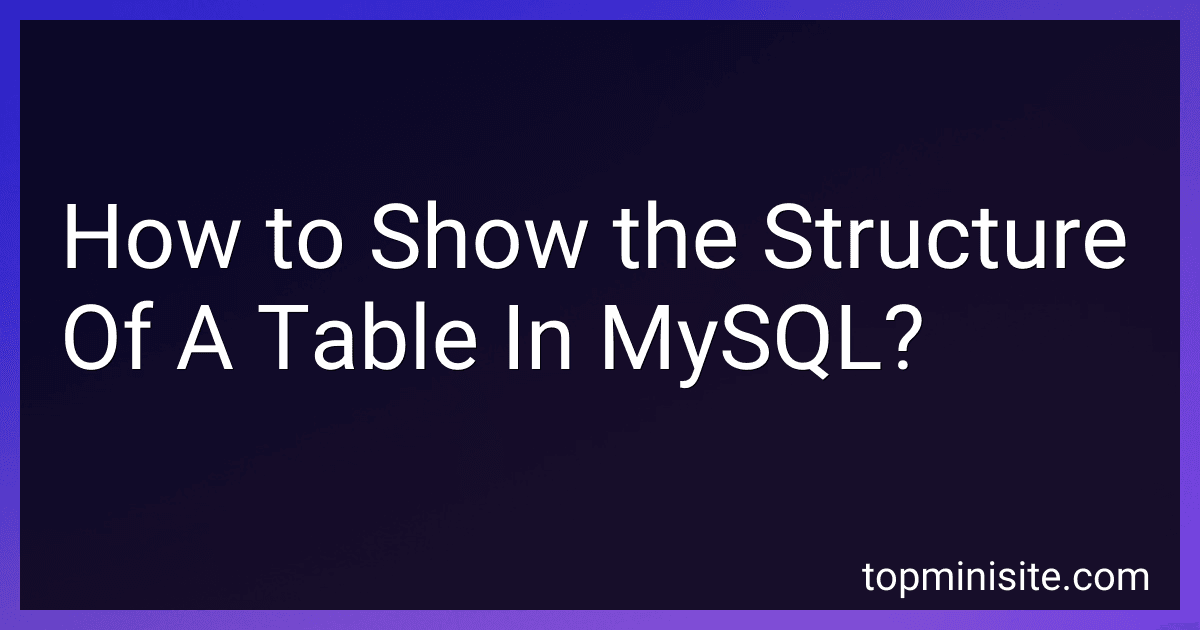 How to Show the Structure Of A Table In MySQL? image