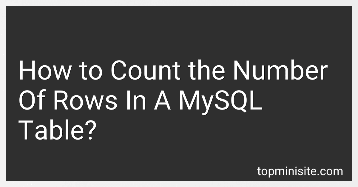 How to Count the Number Of Rows In A MySQL Table? image