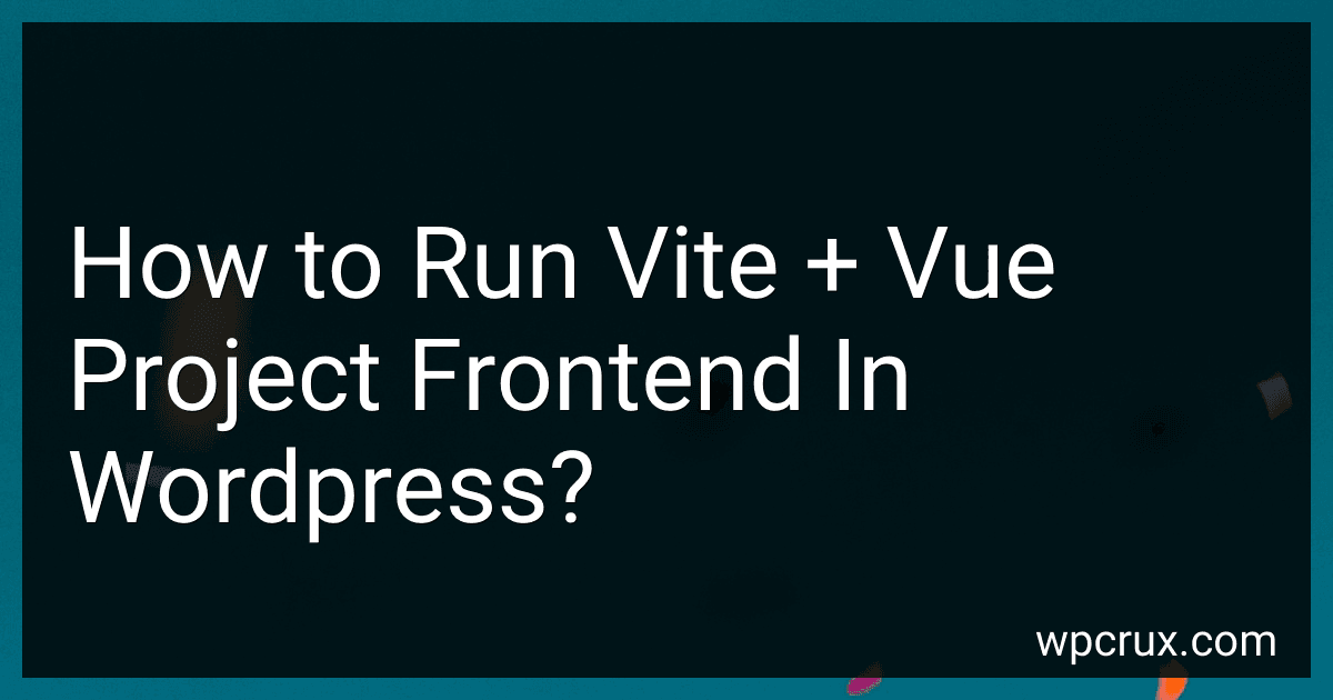 How to Run Vite + Vue Project Frontend In Wordpress? image