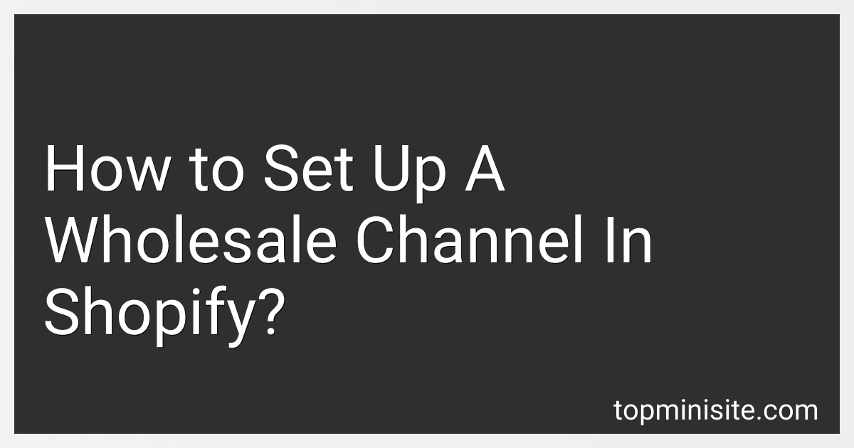 How to Set Up A Wholesale Channel In Shopify? image