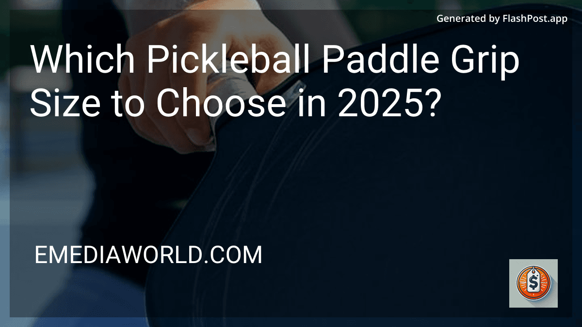 Which Pickleball Paddle Grip Size to Choose in 2025? image
