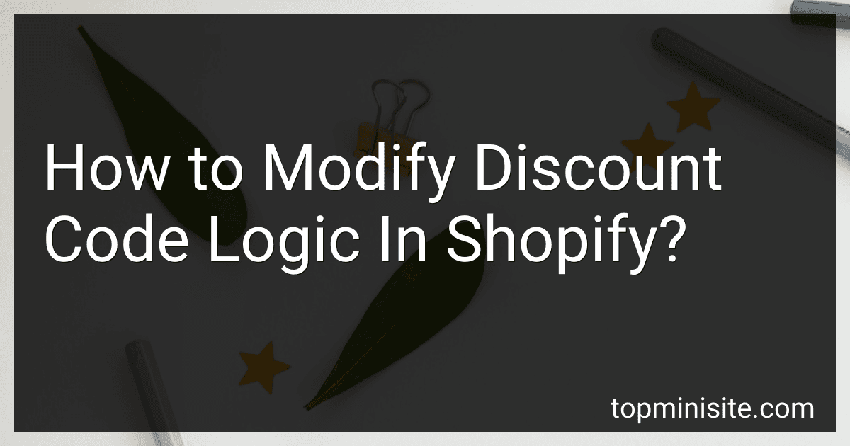 How to Modify Discount Code Logic In Shopify? image