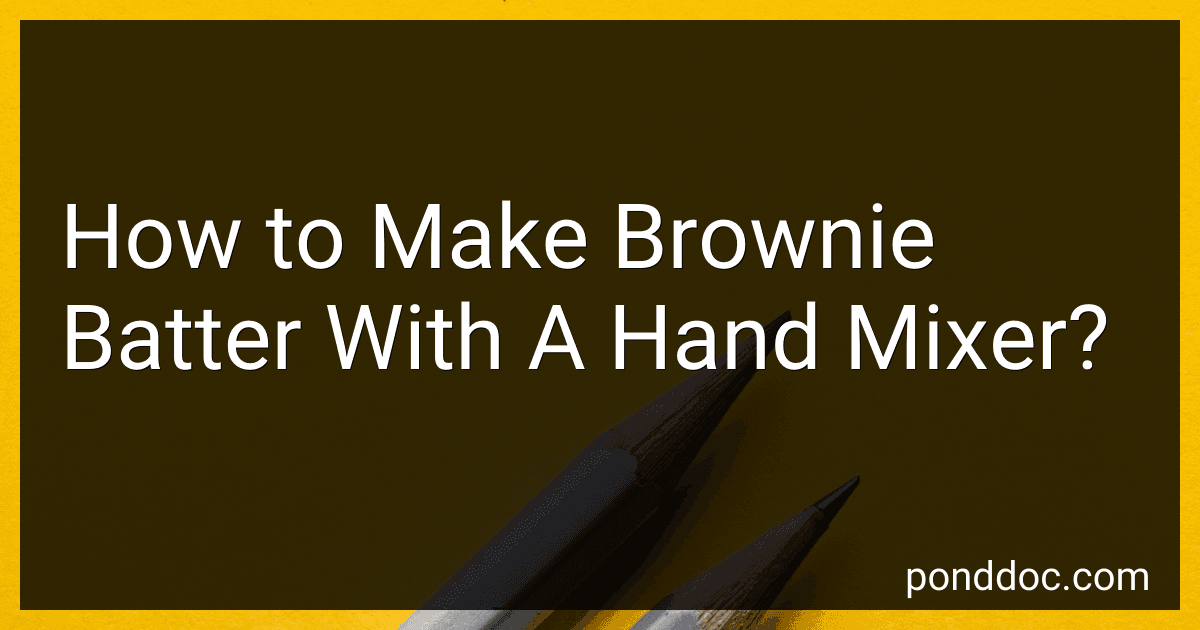 How to Make Brownie Batter With A Hand Mixer? image