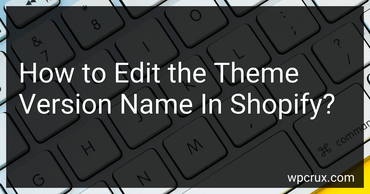 How to Edit the Theme Version Name In Shopify? image