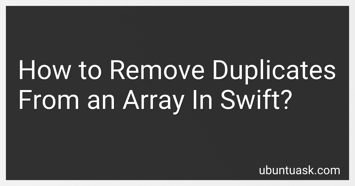 How to Remove Duplicates From an Array In Swift? image
