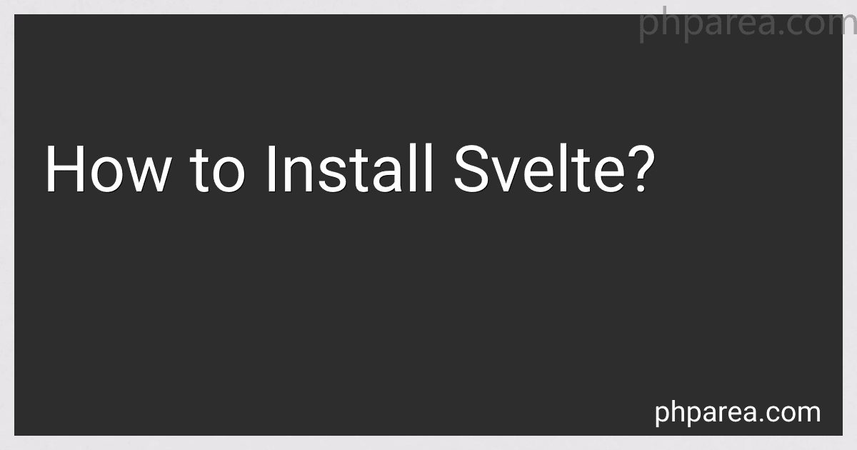 How to Install Svelte? image