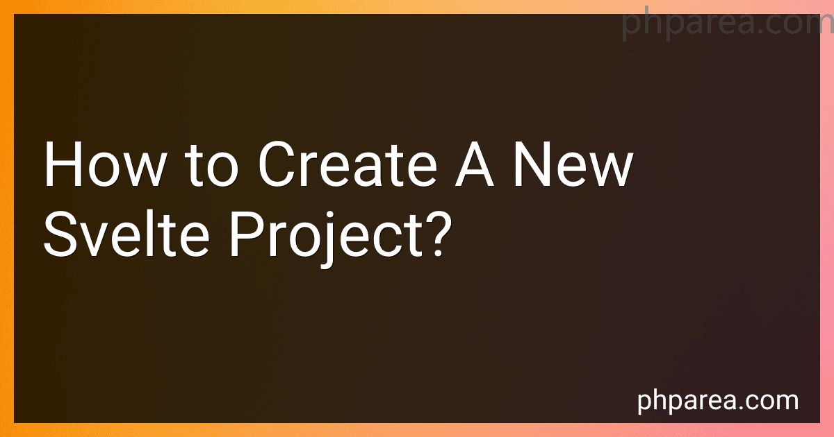 How to Create A New Svelte Project? image
