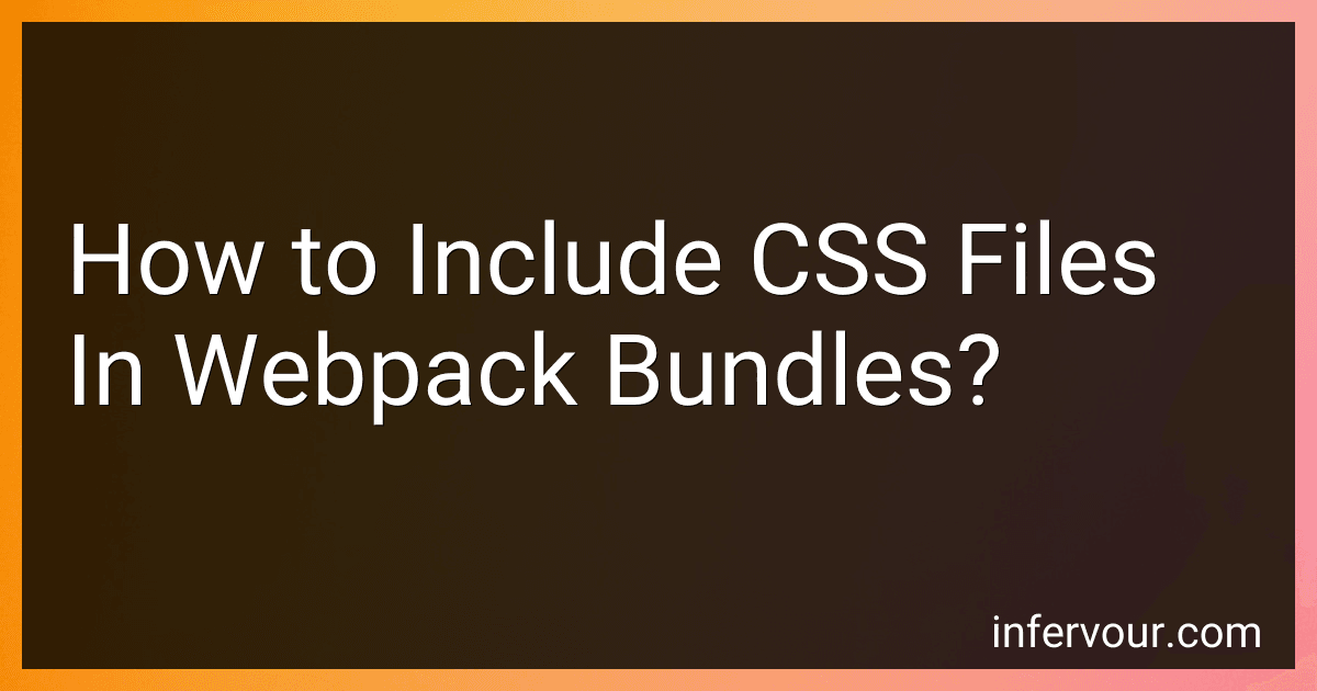 How to Include CSS Files In Webpack Bundles? image