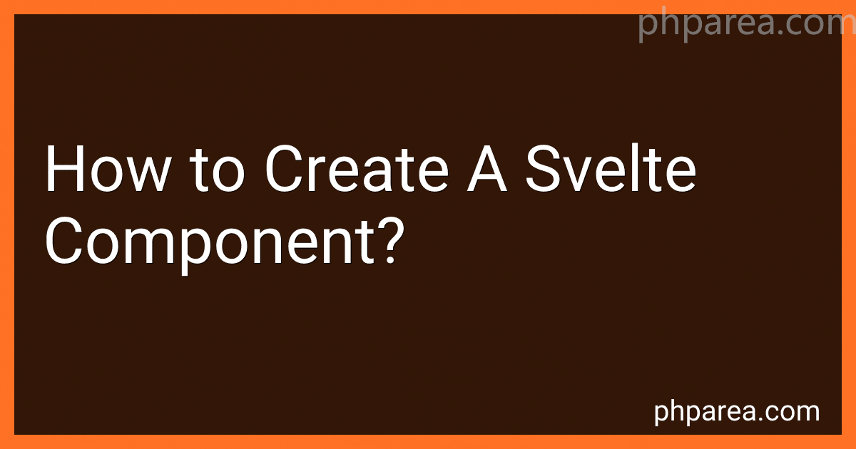How to Create A Svelte Component? image