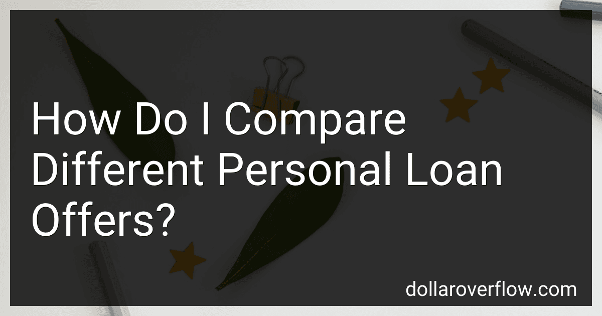 How Do I Compare Different Personal Loan Offers? image