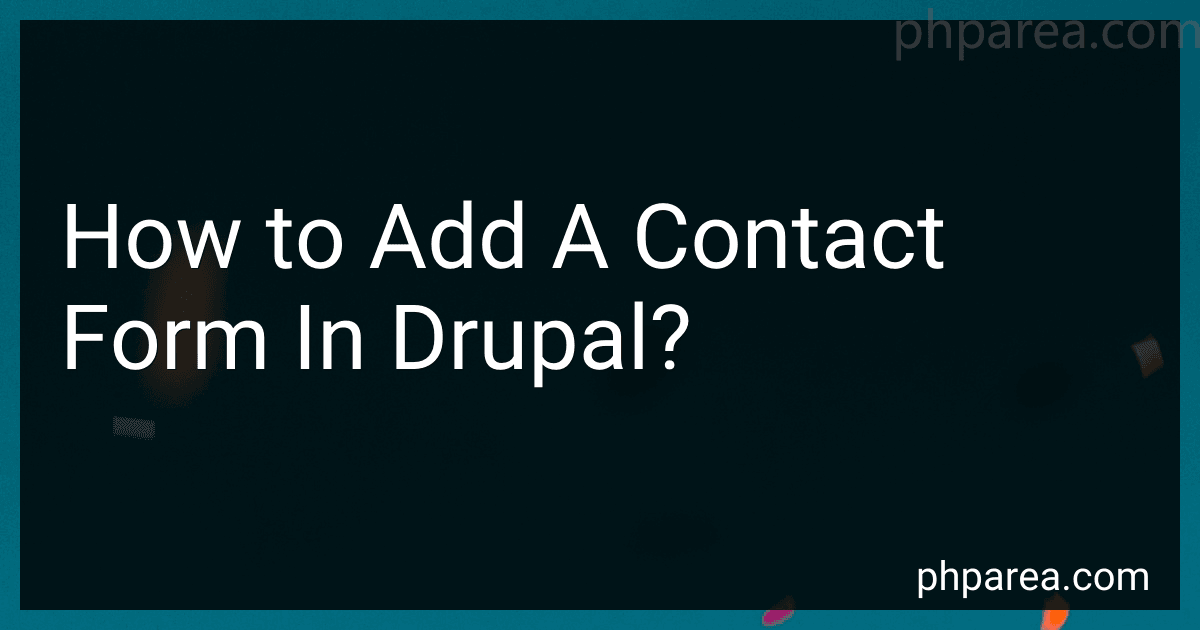 How to Add A Contact Form In Drupal? image