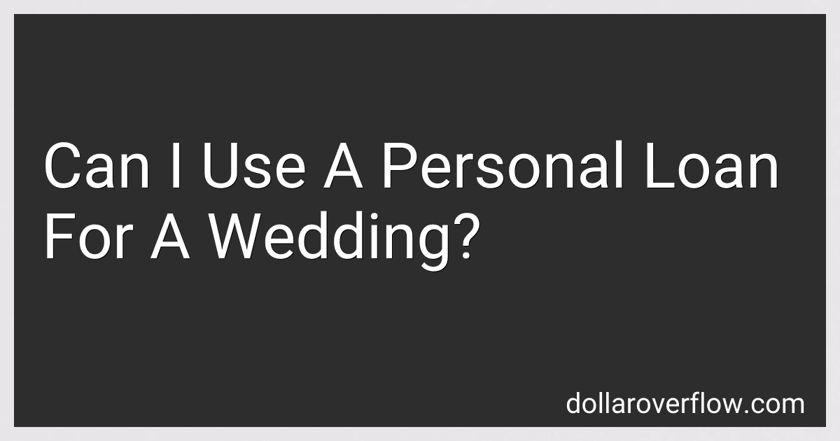 Can I Use A Personal Loan For A Wedding? image