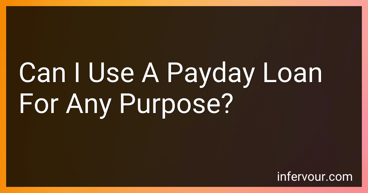 Can I Use A Payday Loan For Any Purpose? image