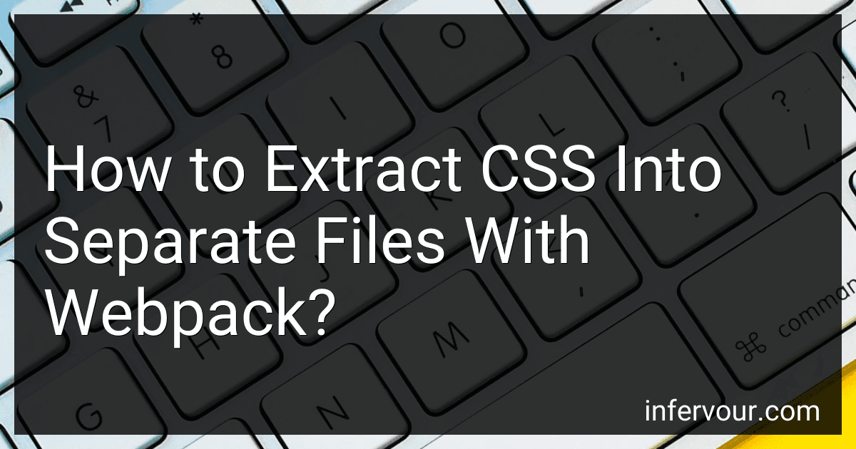 How to Extract CSS Into Separate Files With Webpack? image