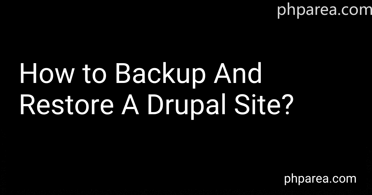 How to Backup And Restore A Drupal Site? image