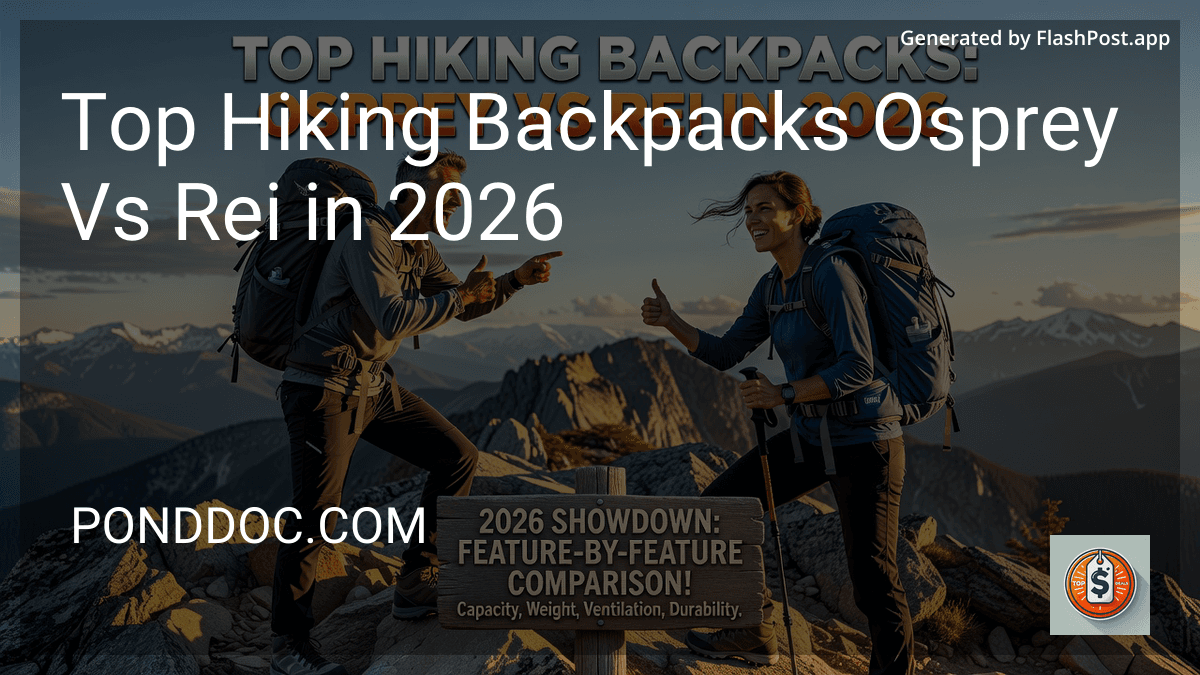Top Hiking Backpacks Osprey Vs Rei in 2026