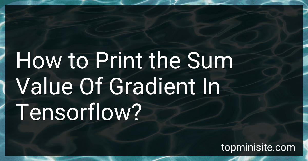 How to Print the Sum Value Of Gradient In Tensorflow? image