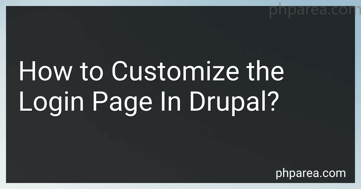 How to Customize the Login Page In Drupal? image