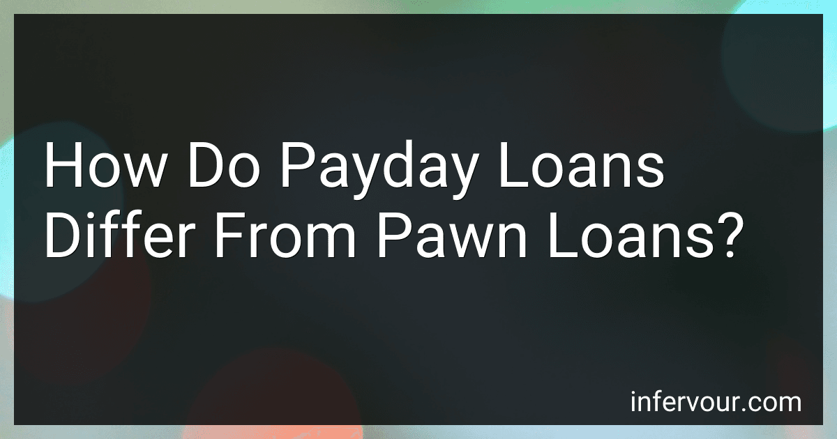 How Do Payday Loans Differ From Pawn Loans? image