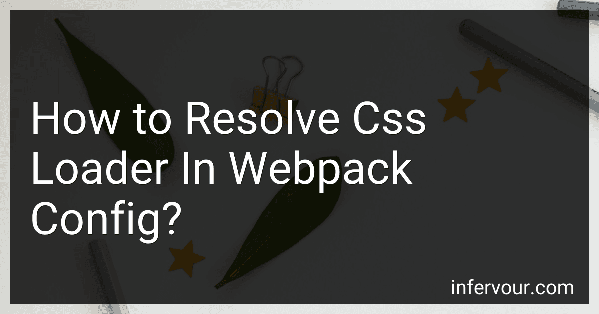 How to Resolve Css Loader In Webpack Config? image