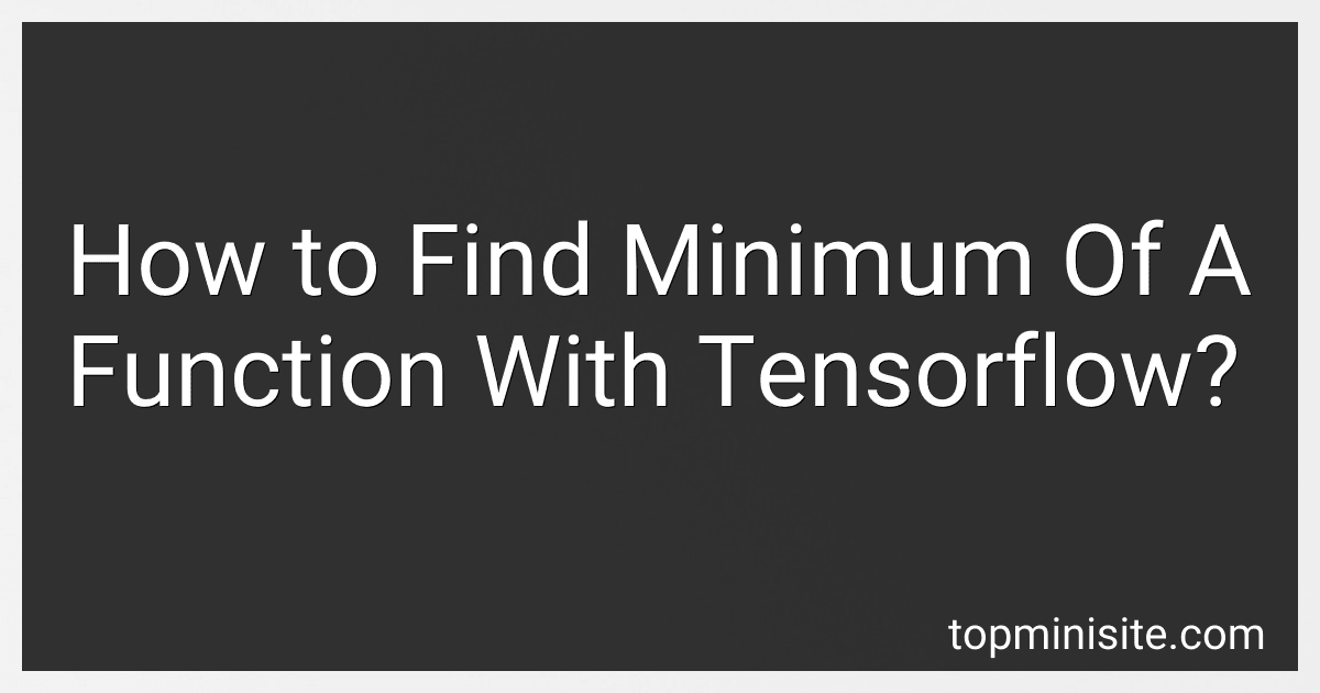How to Find Minimum Of A Function With Tensorflow? image