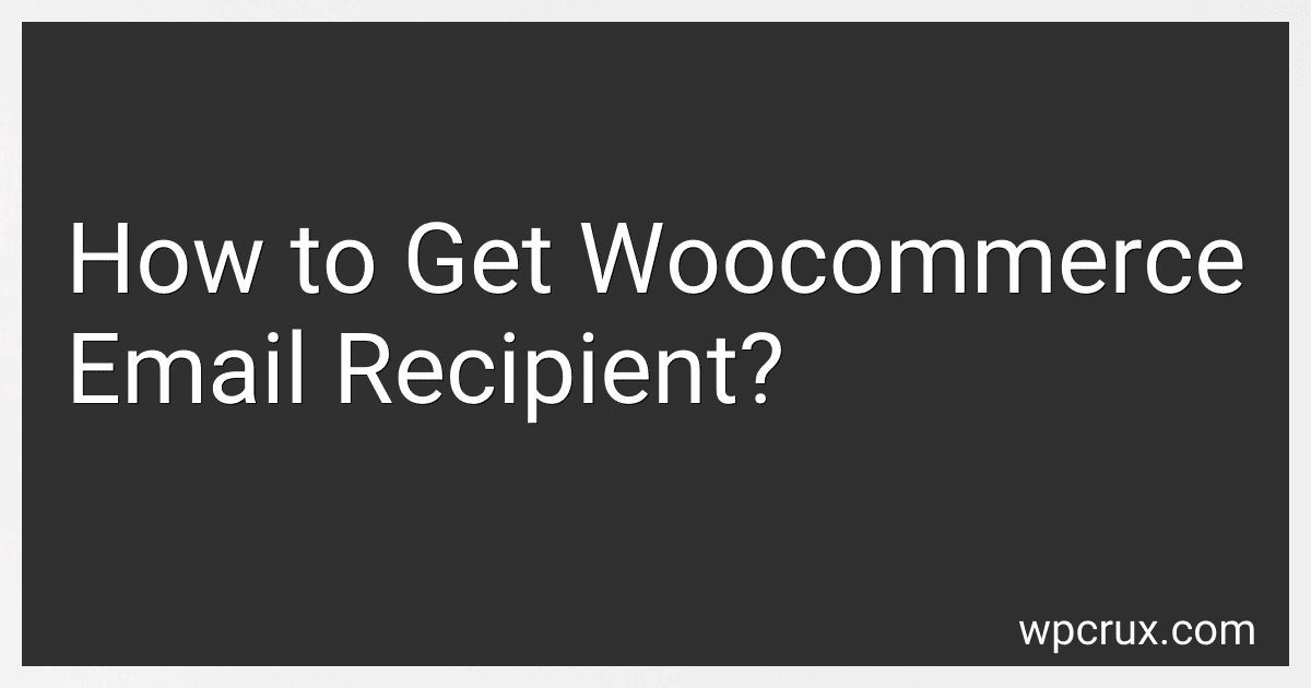 How to Get Woocommerce Email Recipient? image