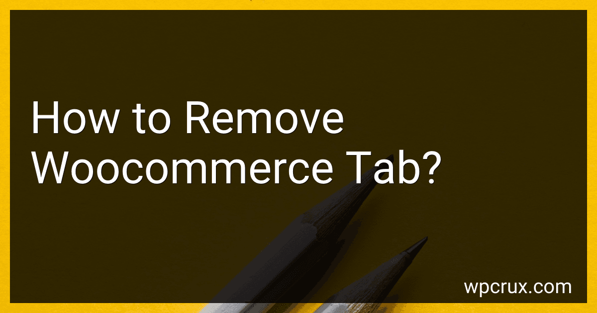 How to Remove Woocommerce Tab? image
