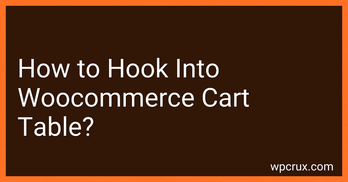 How to Hook Into Woocommerce Cart Table? image