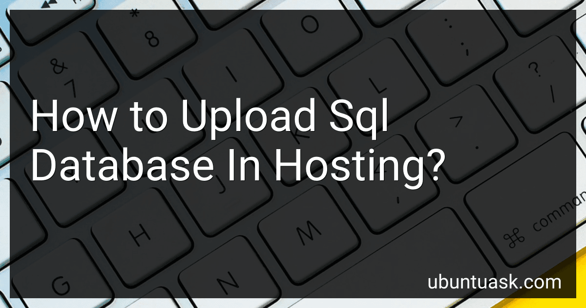 How to Upload Sql Database In Hosting? image